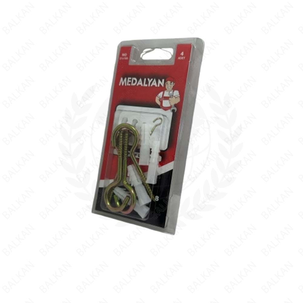DL-28 21X100 AÇIK PİTON+NO:8 DUBEL (MEDALYAN SET) PK:24