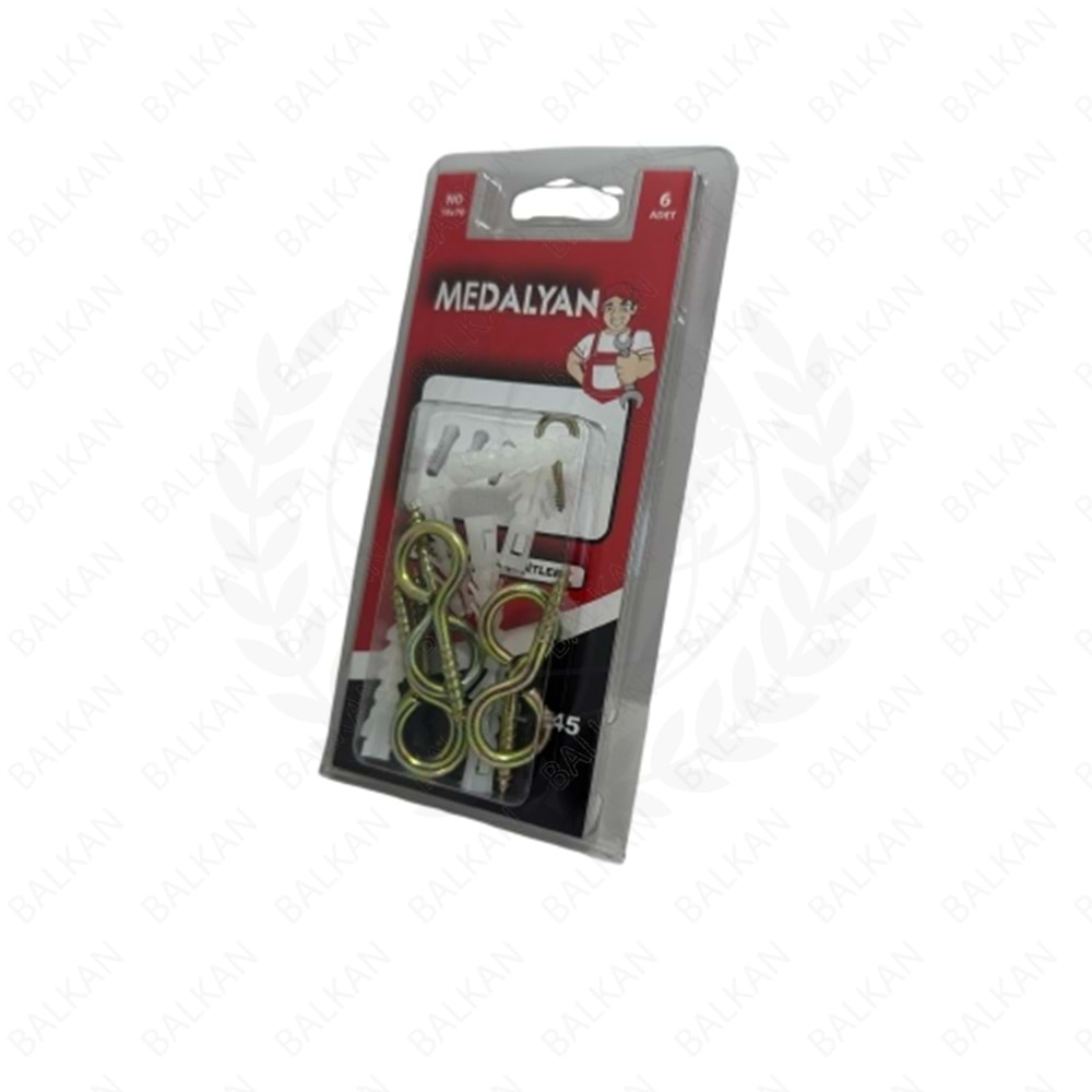 DL-45 19X70 KAPALI PİTON+NO:6 DUBEL (MEDALYAN SET) PK:24