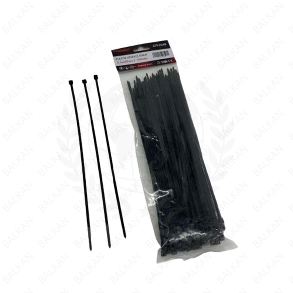 PLASTİK KELEPÇE 3.6*150 SİYAH