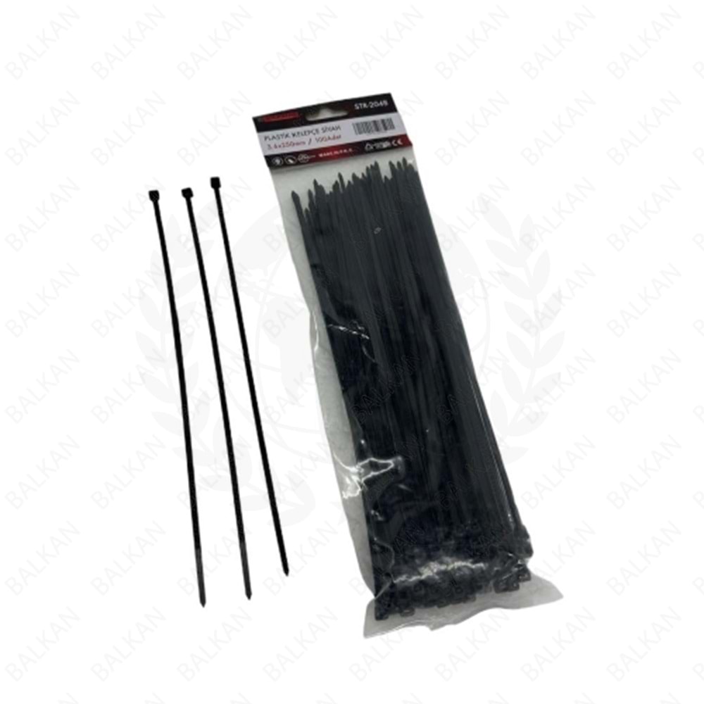 PLASTİK KELEPÇE 3.6*200 SİYAH