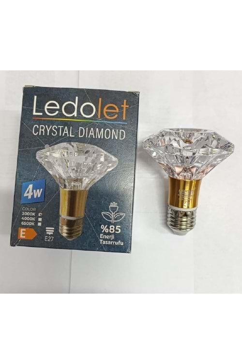 LEDOLET KRİSTAL LED AMPUL 4 W DİAMOND